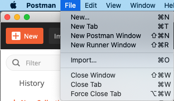 Postman import